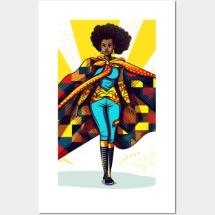 African Queen, Afro Superhero, Female Warrior, Black History Posters and Art